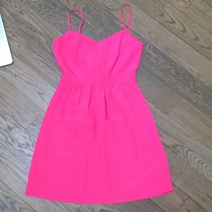 J. Crew hot pink spaghetti strap dress